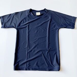 Hanna Andersson Short Sleeve Rashguard Top Navy 150cm US12